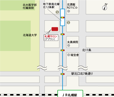 札幌サロン　アプラン地図
